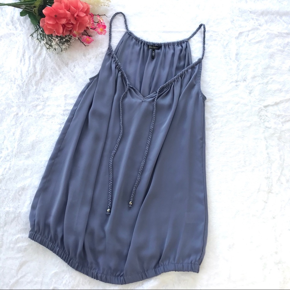 Daisy Fuentes light lavender braided strap blouse